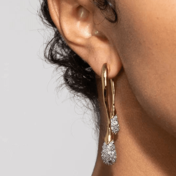 Alexis Bittar Solanales Crystals Front Back Link Earrings