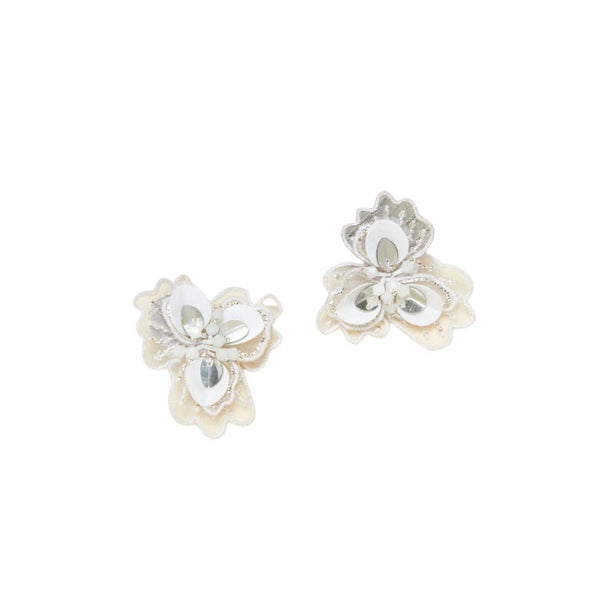 Mignonne Gavigan White Poppy Stud Earrings