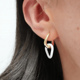 Loulerie White Interlinking Earring