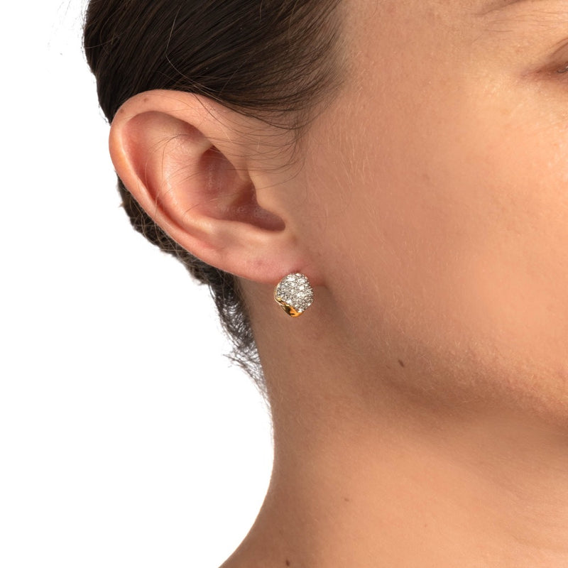 Alexis Bittar Solanales Crystal Tiny Pebble Stud Earrings