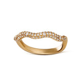 Organic diamond wave ring