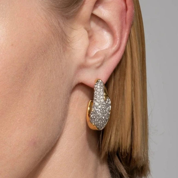 Alexis Bittar Solanales Crystal Hoop Earrings