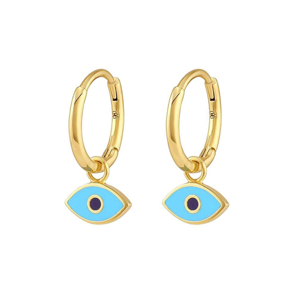 blue eye earrings