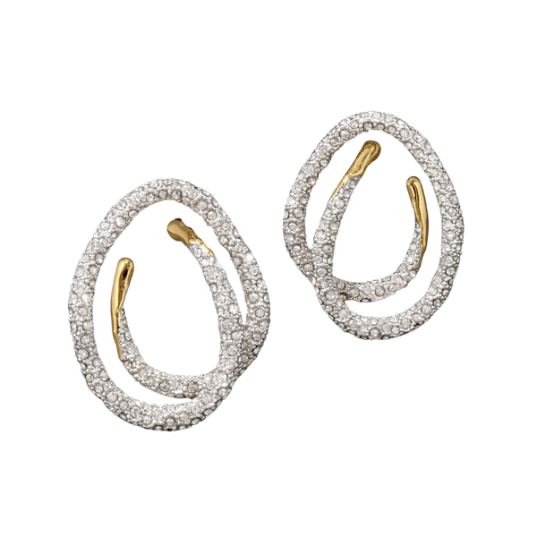 Alexis Bittar Solanales Crystal Spiral Post Earring
