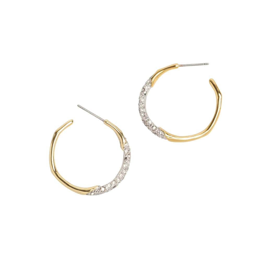 Boucles D'oreilles Alexis BITTAR Florales - Pensées Violettes En CZ Plaqué Or