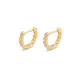 Gorjana Madison Shimmer Huggie Hoop Earrings | 18K Gold Plate