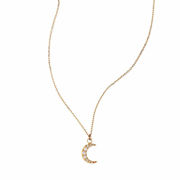 Loulerie Diamond Moon Necklace