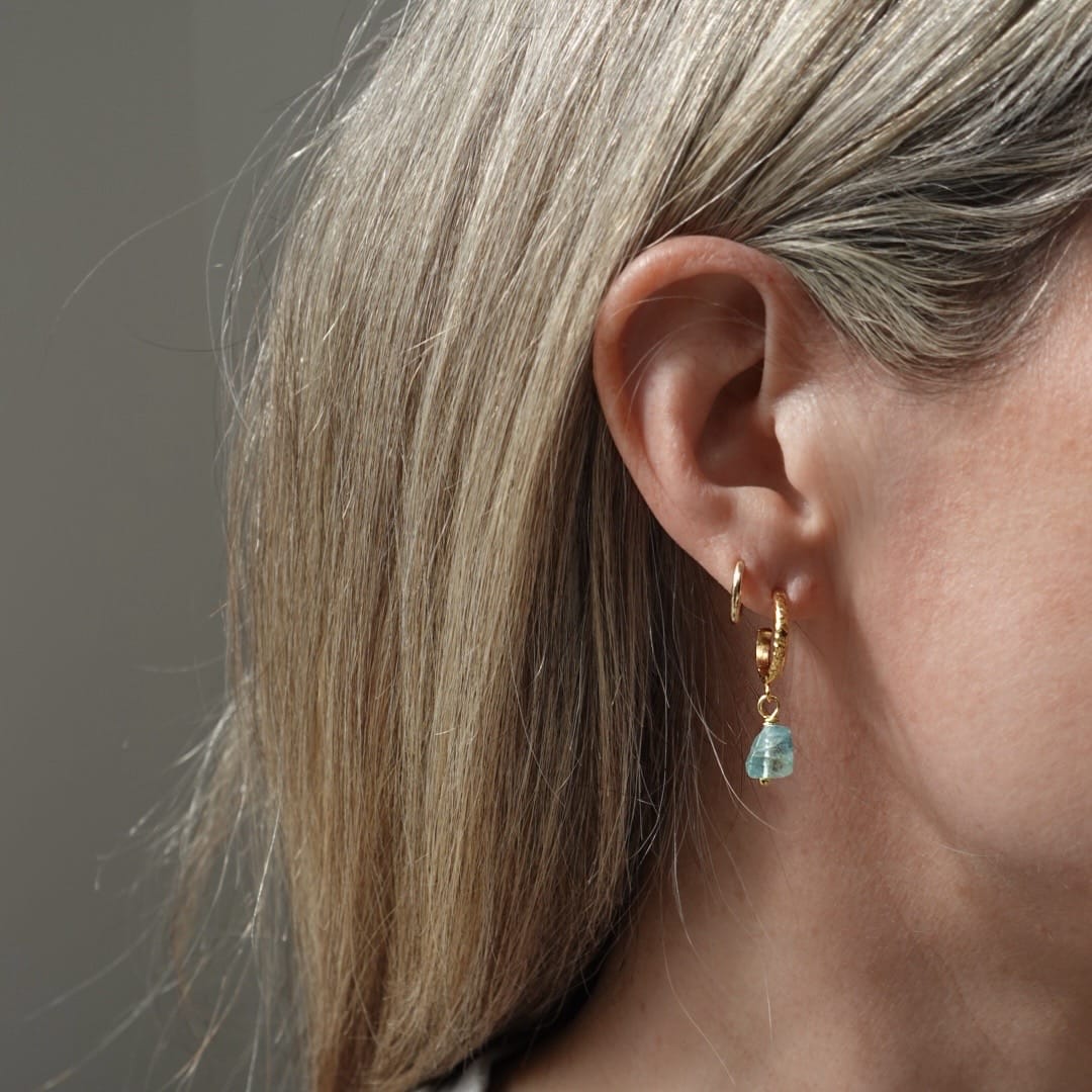 Hermina Athens Fystiki Hammered Hoops