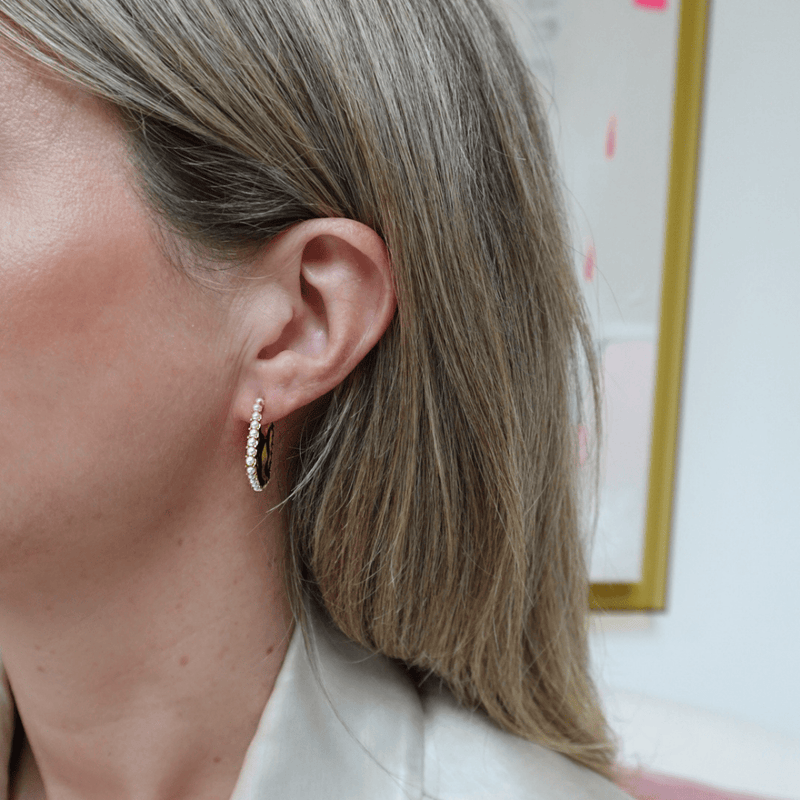 Joanna Laura Constantine Mini Pearl Wave Earrings