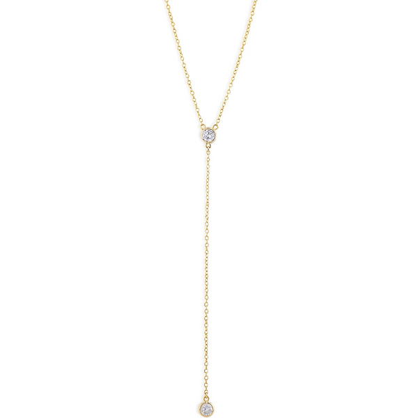 Shashi Solitaire Lariat Necklace
