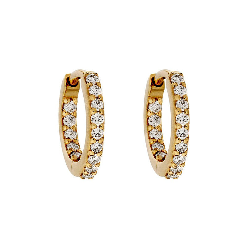 diamond huggie hoops 
