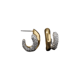 Alexis Bittar Solanales Crystal Double Hoop Earrings