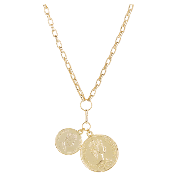 Shashi Double Coin Necklace