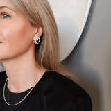 Loulerie Crystal and Pearl Spiral Hoops