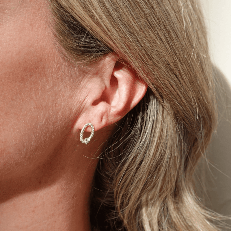 Loulerie Crystal Oval Studs