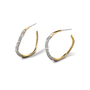 Alexis Bittar Medium Two Tone Pave Hoop Earring