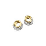 Alexis Bittar Solanales Gold Crystal Spiral Stud Earrings
