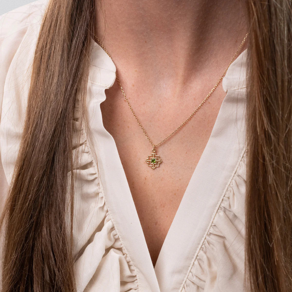 Zoe & Morgan Chrome Diopside Centred Necklace
