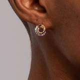 Alexis Bittar Solanales Gold Crystal Spiral Stud Earrings