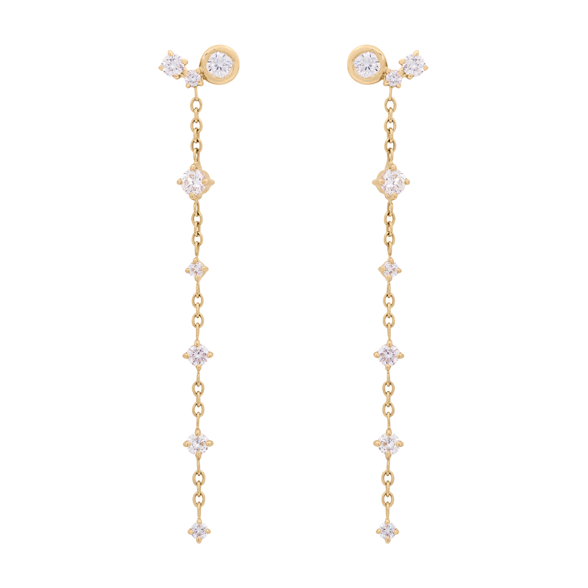 Louise Petersen Diamond Straight Raindrop Earrings