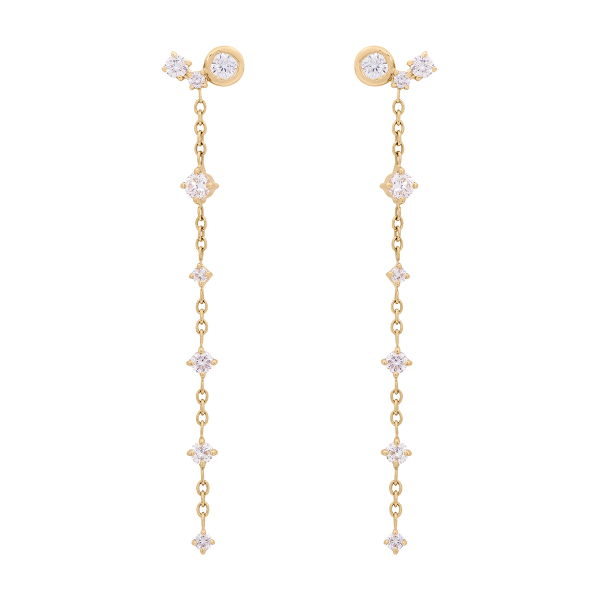 Louise Petersen Diamond Straight Raindrop Earrings