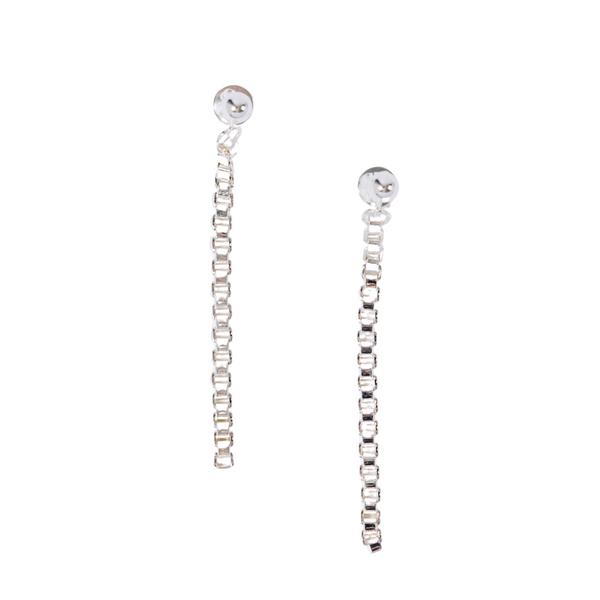 Pearl Octopuss.y Silver Chain Earrings