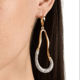 Alexis Bittar Solanales Crystal Curve Leverback Drop Earrings