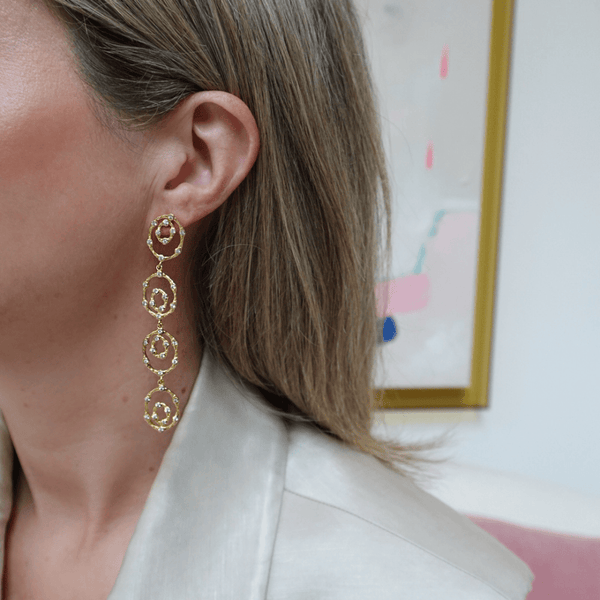 Joanna Laura Constantine Long Feminine Wave Earrings