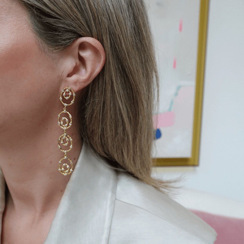 Joanna Laura Constantine Long Feminine Wave Earrings