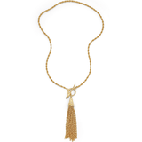 Alexis Bittar Brut Gold Long Tassel Necklace