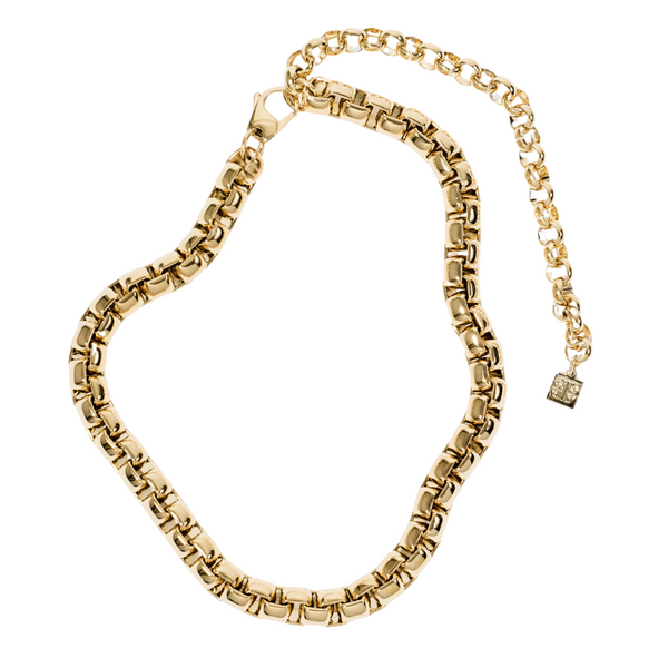 Pearl Octopuss.y Gold Big Box Chain Necklace