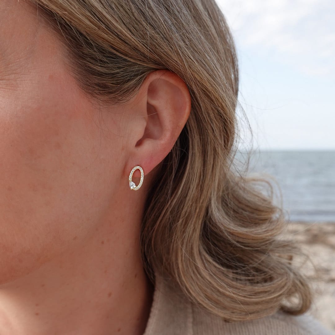 Loulerie Crystal Oval Studs