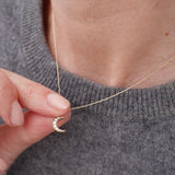 Loulerie Diamond Moon Necklace