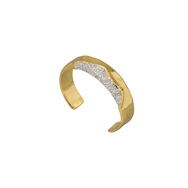 Alexis Bittar Solanales Gold Crystal Cuff Bracelet