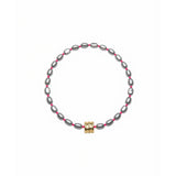 Nina Janvier Grey and Neon Pink Soga Bracelet
