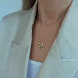 Loulerie White Diamond Sunbeam Necklace