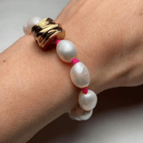 Nina Janvier Neon Pink Soga Bracelet