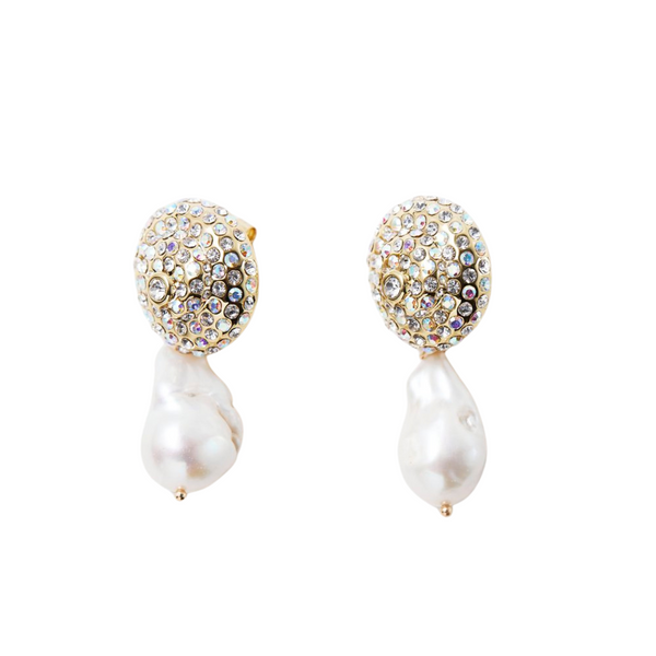 Pearl Octopuss.y Gold Aurora Studs