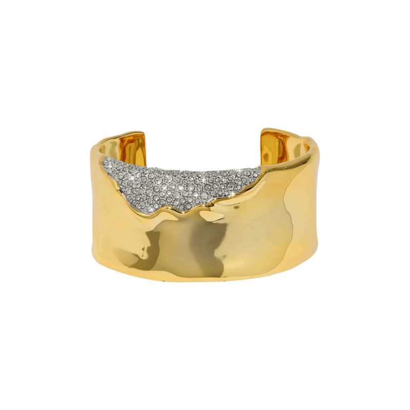 Alexis Bittar Solanales Gold Crystal Wide Cuff