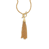 Alexis Bittar Brut Gold Long Tassel Necklace