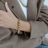 Pearl Octopuss.y Gold Big Box Chain Bracelet