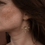 Zoe & Morgan Lemon Quartz Sunburst Earrings