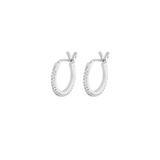 Gorjana Silver Shimmer Huggies ( White Cz) Earrings