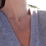 Loulerie White Diamond Yellow Gold Wave Necklace