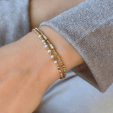 Perle de Lune Freshwater Pearl & Hematite Wrap Bracelet