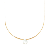 Perle de Lune Mother of Pearl Solar Drop Necklace