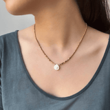 Perle de Lune Mother of Pearl Solar Drop Necklace