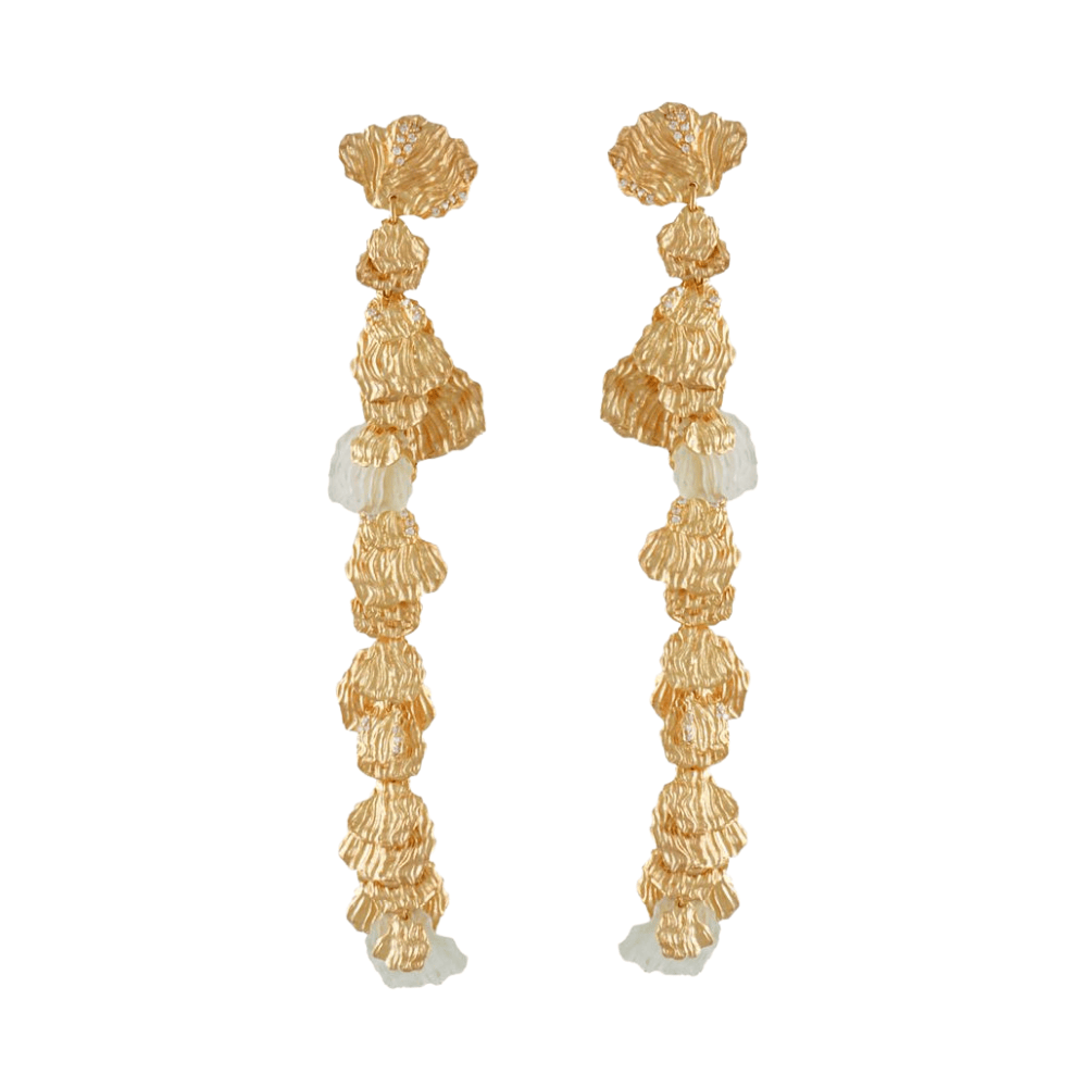 Joanna Laura Constantine Extra Long Dangling Petal Earrings