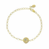 Loulerie Turquoise Crystal Disc Bracelet