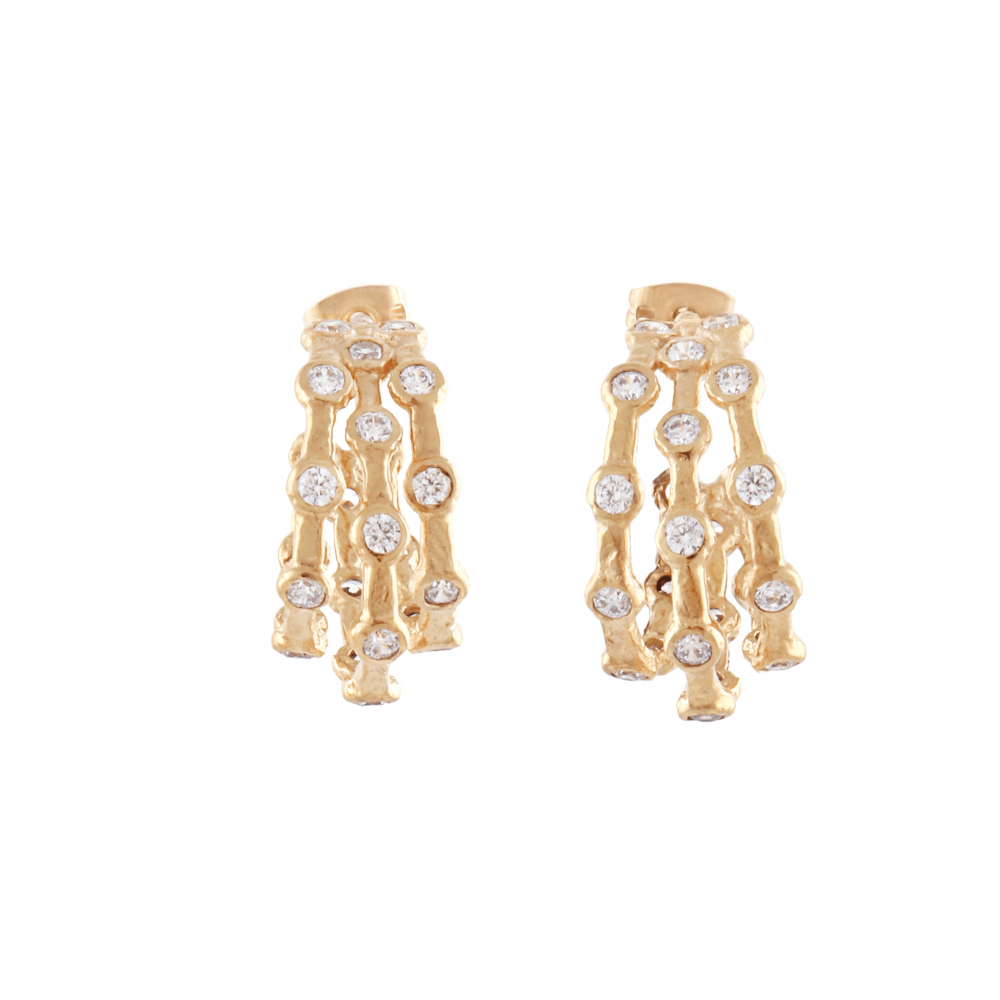 Joanna Laura Constantine Crystal Multi Wave Hoops